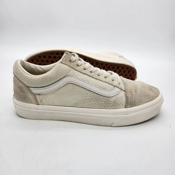 Vans Old Skool Woven Sneakers Marshmallow Snow Shoes Size 8.5 Women's 7 Men's - Picture 9 of 16